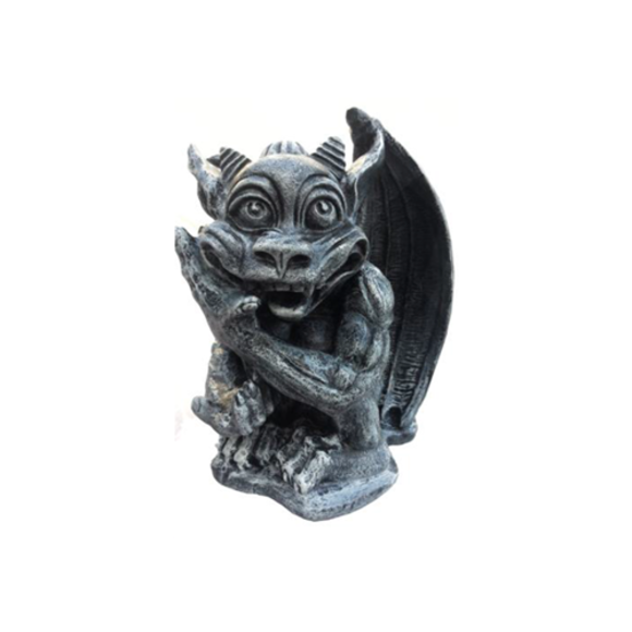 Decorative sculpture designed as a dark grey dragon troll 40cm G17