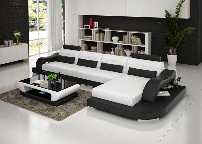 Leather sofa couch living corner sofa corner set design modern sofa G8005C