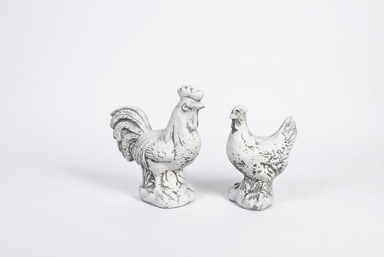 Garden Decoration Chicken Terrace Stone Figurine Deco Statue Sculpture 640 New