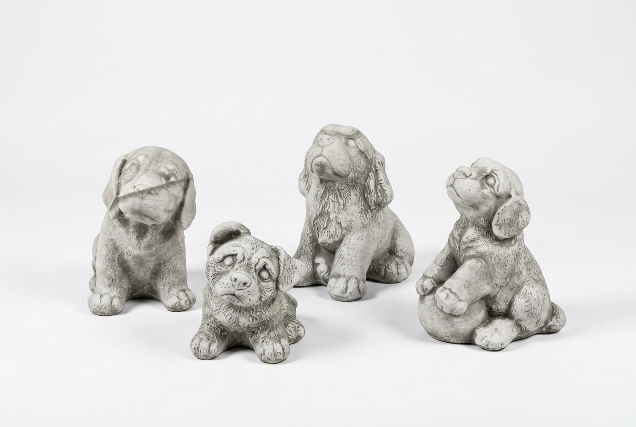 Garden Decoration Dog Terrace Stone Figures Figure Deco Statue Sculpture S103073