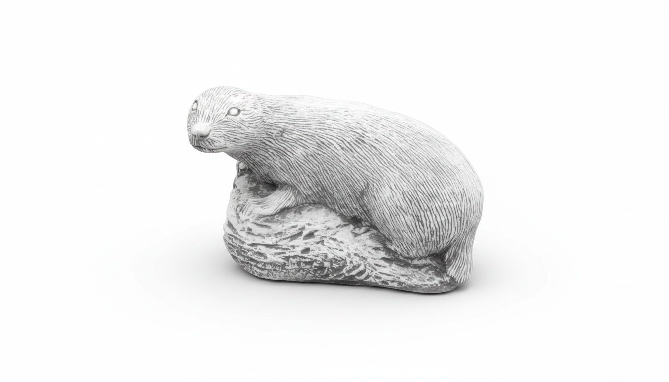 Garden Decoration Ferret Terrace Stone Figures Figurine Statue Sculpture 512 New