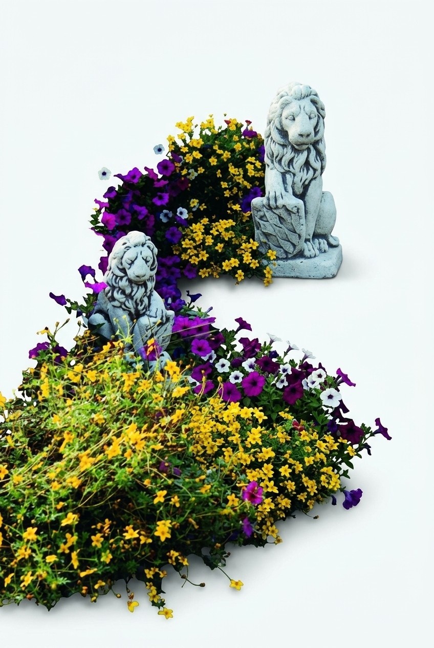 Garden Decoration Lion Statue Sculpture Figures Sculptures Designer Figure 40cm