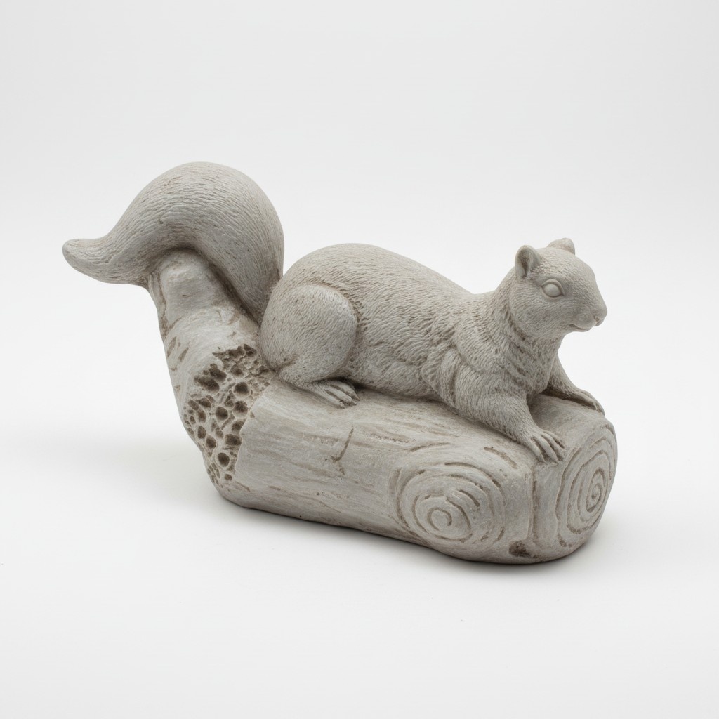 Garden Decoration Squirrel Terrace Stone Figures Figurine Statue Sculpture 517