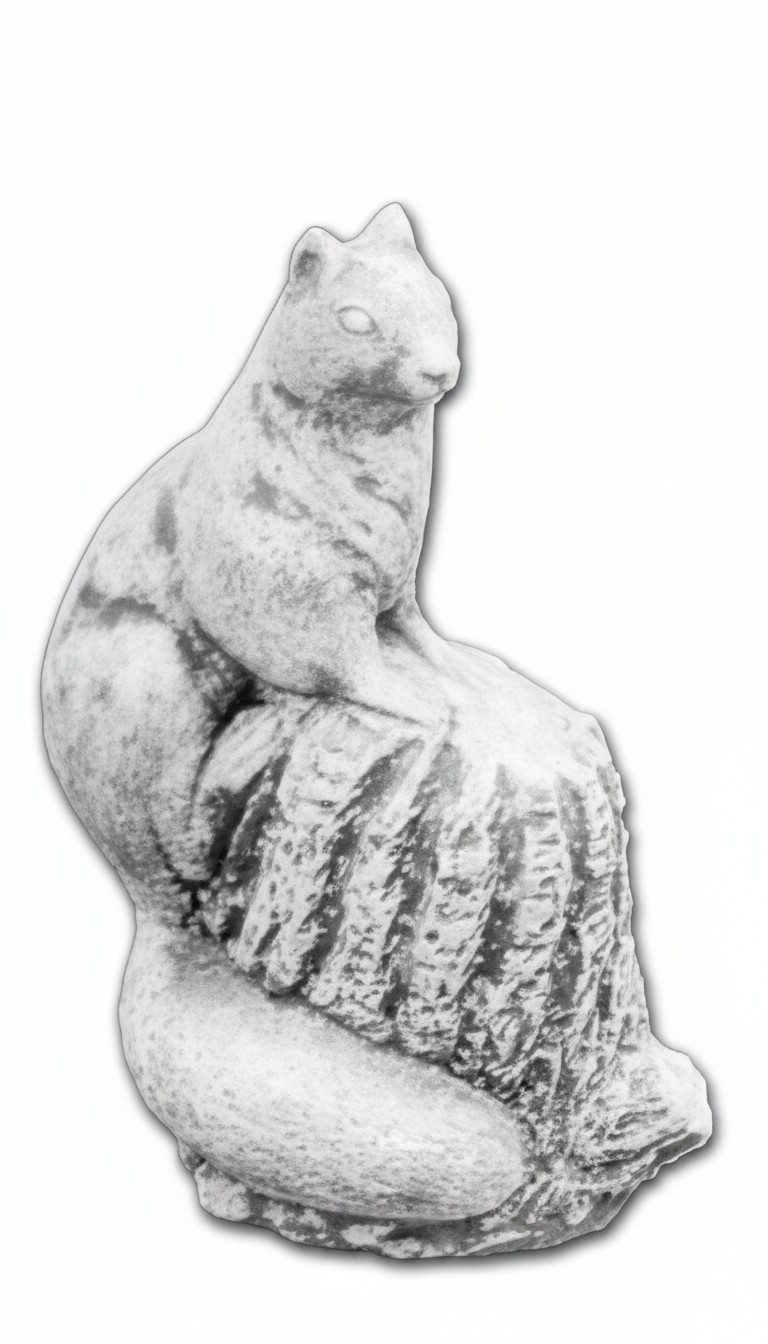 Garden Decoration Squirrel Terrace Stone Figures Figurine Statue Sculpture 515