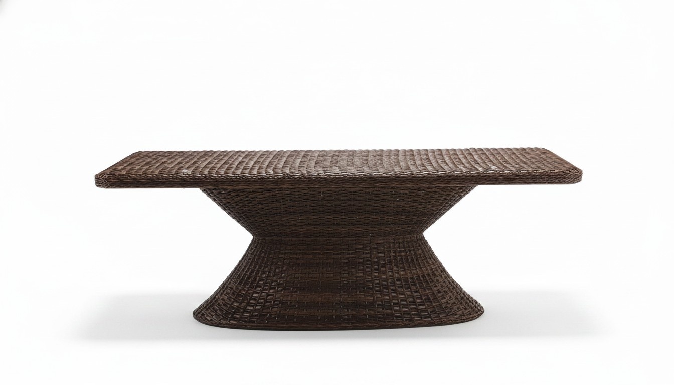 Rattan Coffee Table Brown Luxury Modern Design High-Quality Side Table