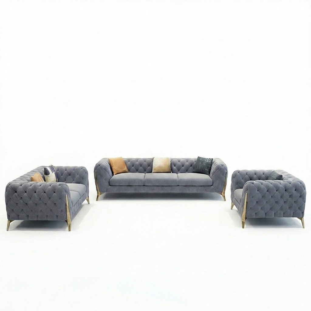 Set Couch Upholstery Sofa Upholstery Seat Sets 3+2 Designer Chesterfield