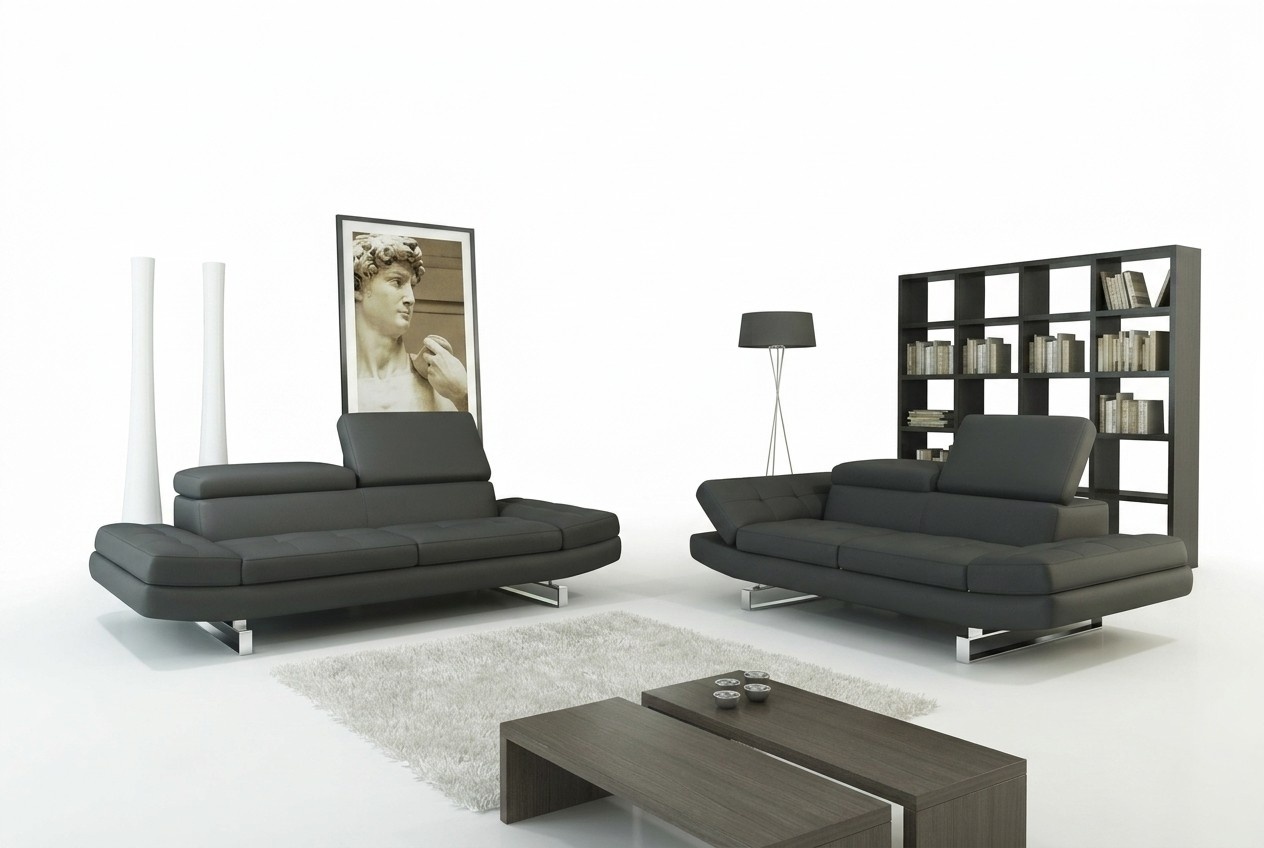 Leather Sofa Living Area 3+2 Seater Set Design Modern Sofa Couch