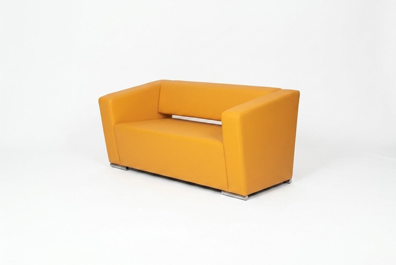 Yellow Sofa Luxury Two Seater Couch Office Furnishings Textile Furniture
