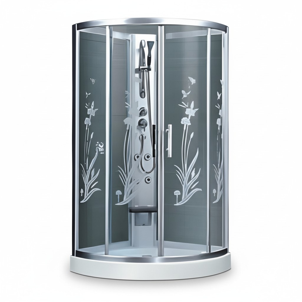 Glass Cabin Design Shower Comfort Shower Shower Cabin Wellness Cabin 100x100 cm