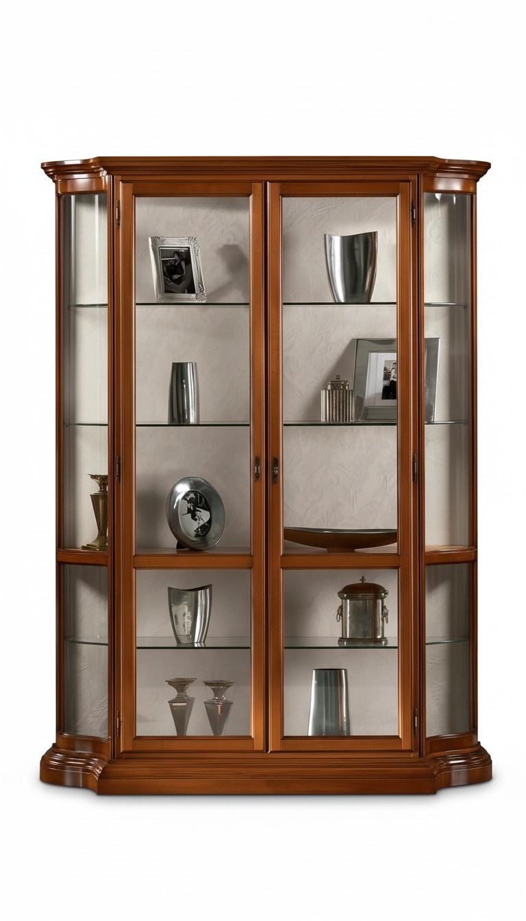 Glass cabinet Luxury display cabinets Brown display cabinet Italian furniture