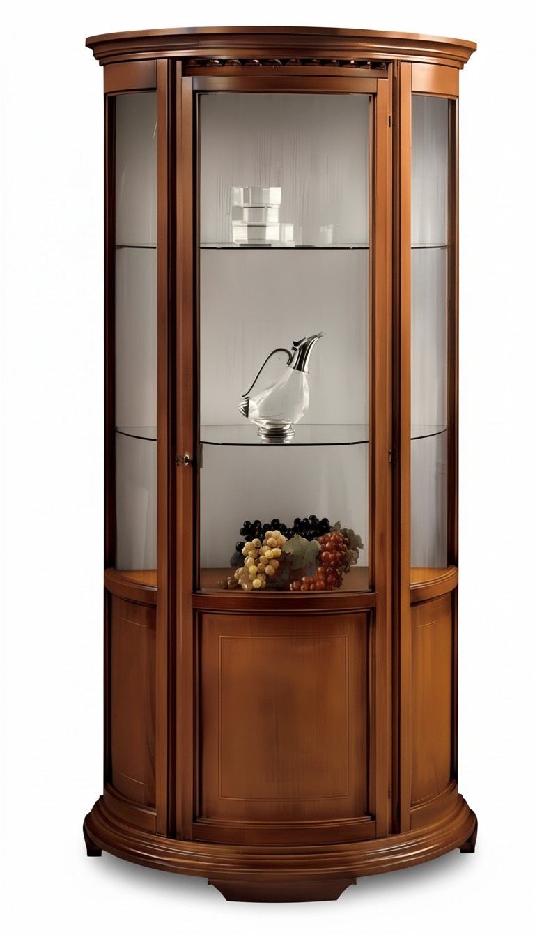 Glass cabinets luxury sideboard cabinets brown showcase classic Italian furniture