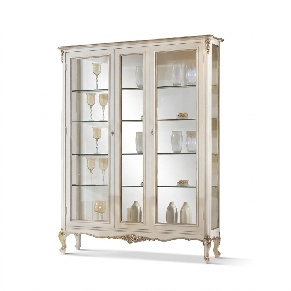 Glass Display Cabinet Dining Room Wood Sideboard Design Style Classicе