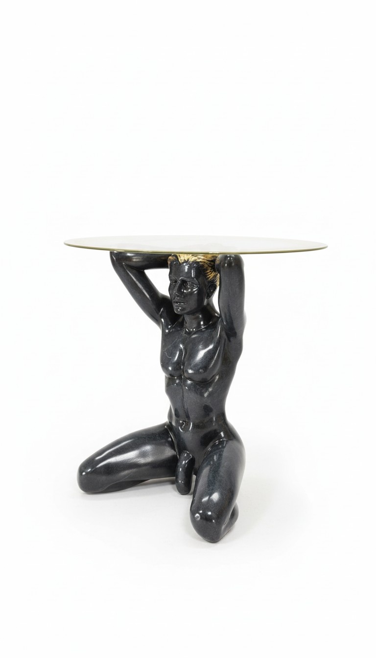 Glass Table Abstract Erotic Side Table Coffee Table Table Glass Penis Sex Style