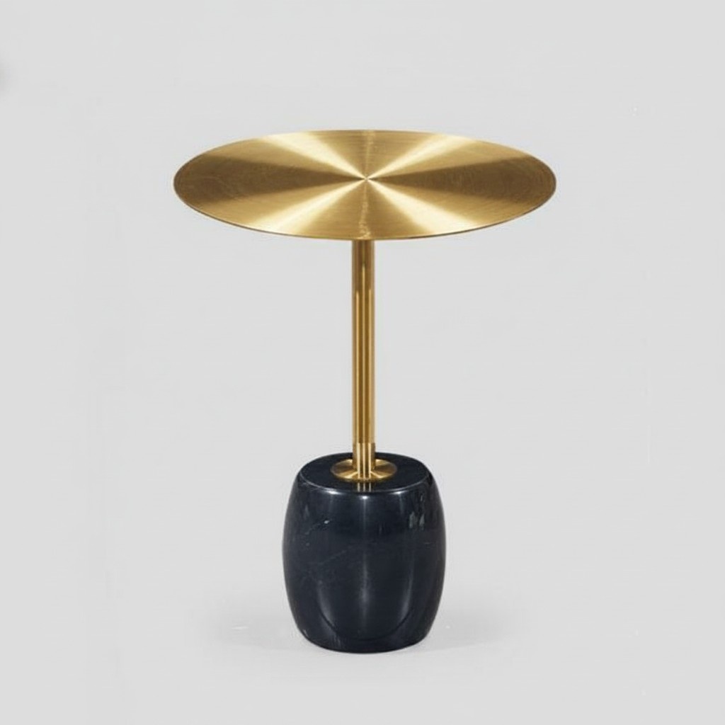 Gold and black coffee table Designer living room Stylish side tables