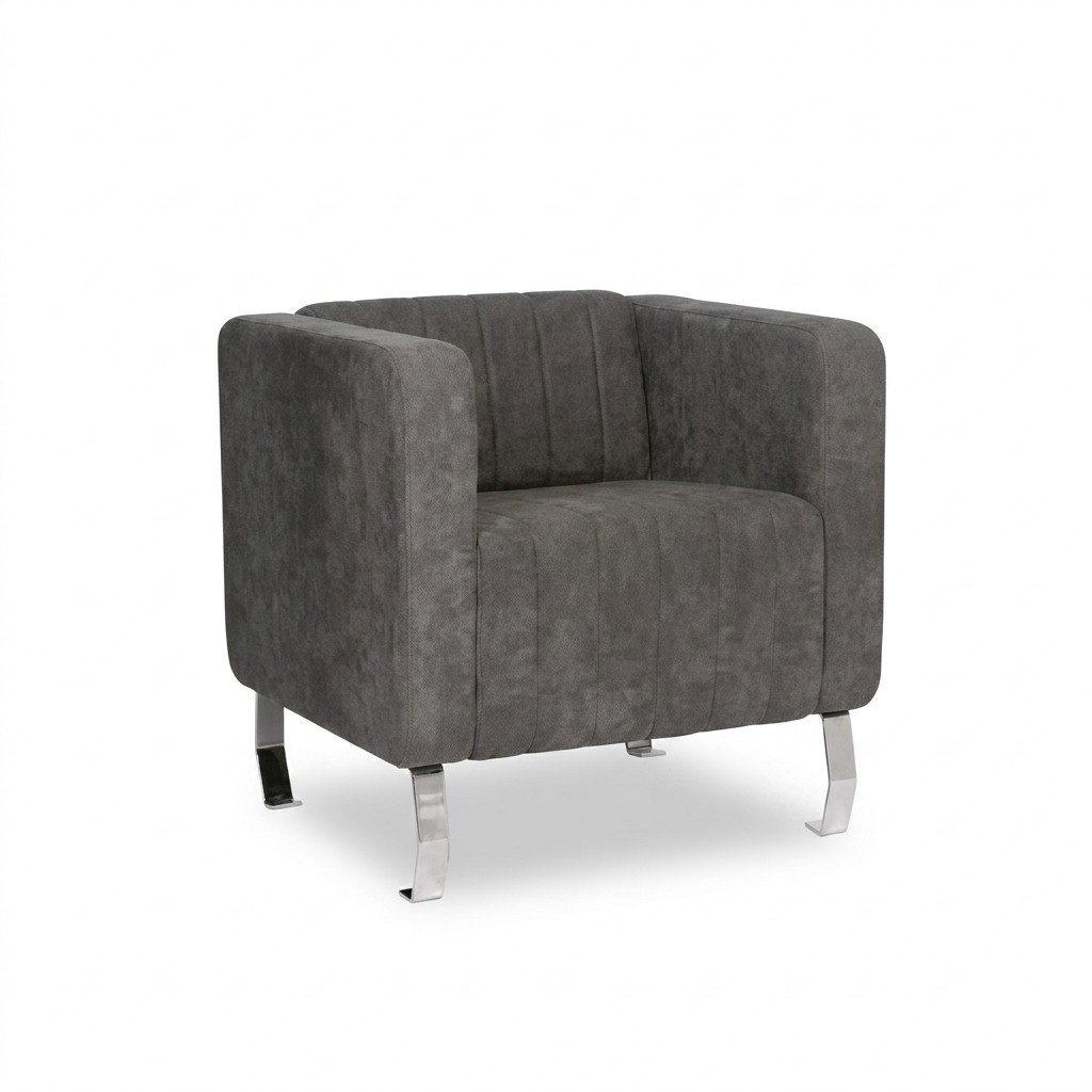 Gray Armchair Modern Design Furniture Study New Office Textile