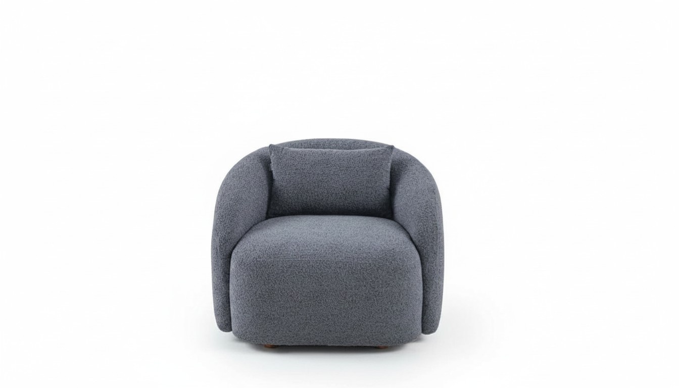 Gray Armchair Relax Armchair Lounge Chair Textile Upholstery Single-seater Furniture