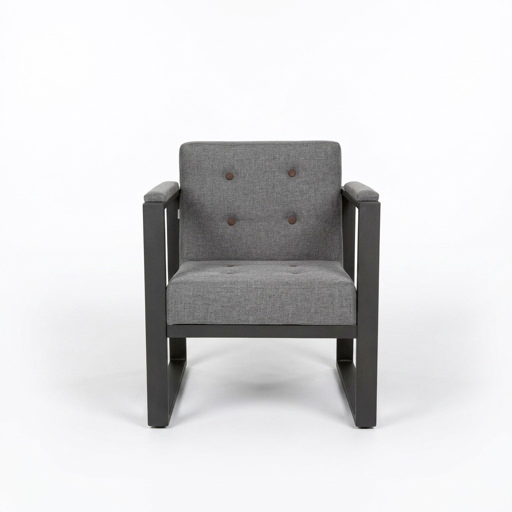 Grey Armchair Textile Furniture Study Office Furniture New Seat