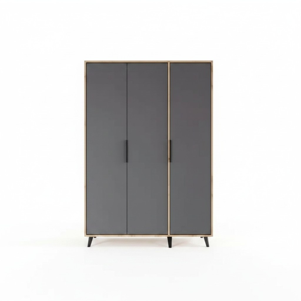 Grey Brown Modern Design Wardrobe Rectangular Bedroom Luxury