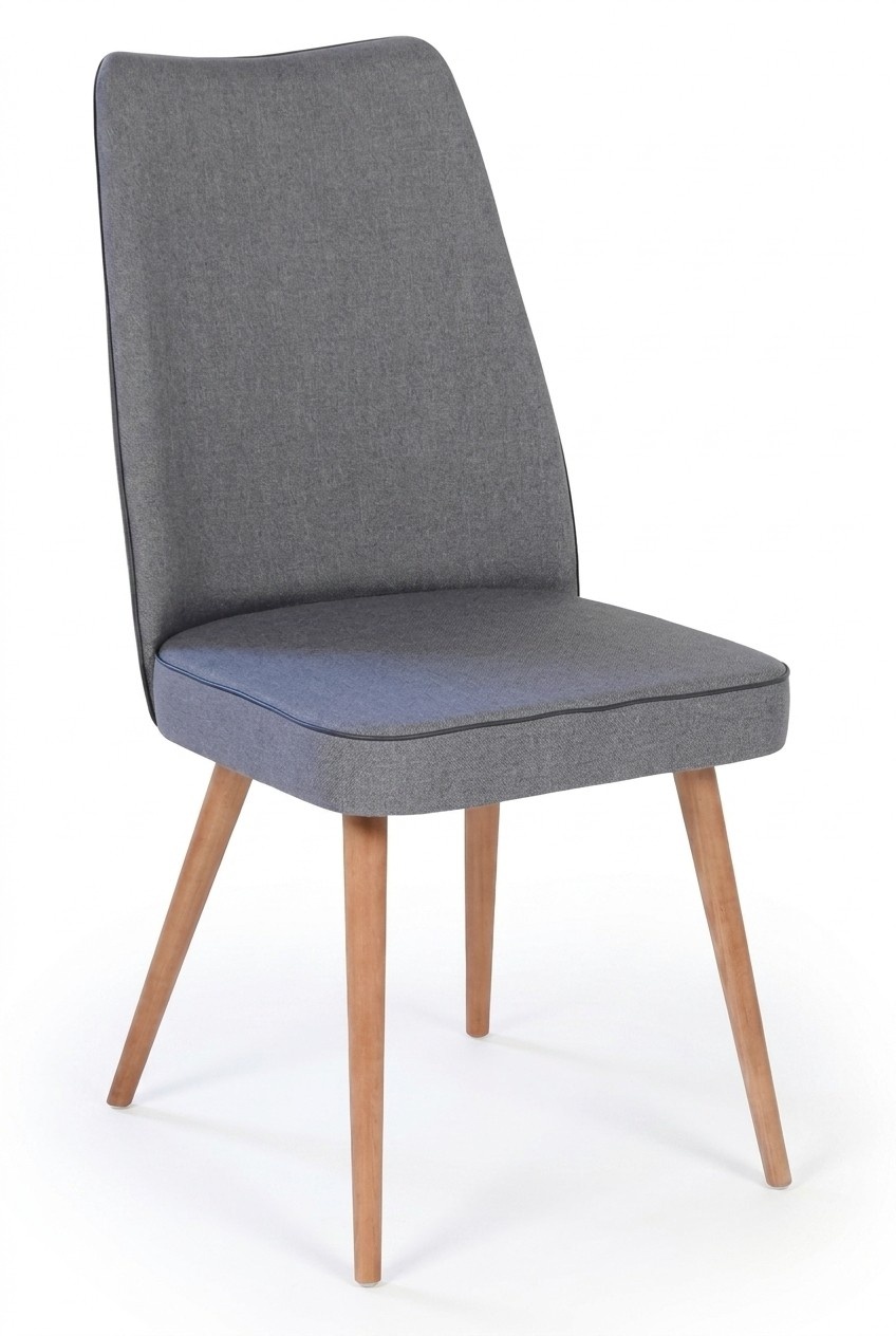Gray chair designer dining chairs wooden furniture textile armchair