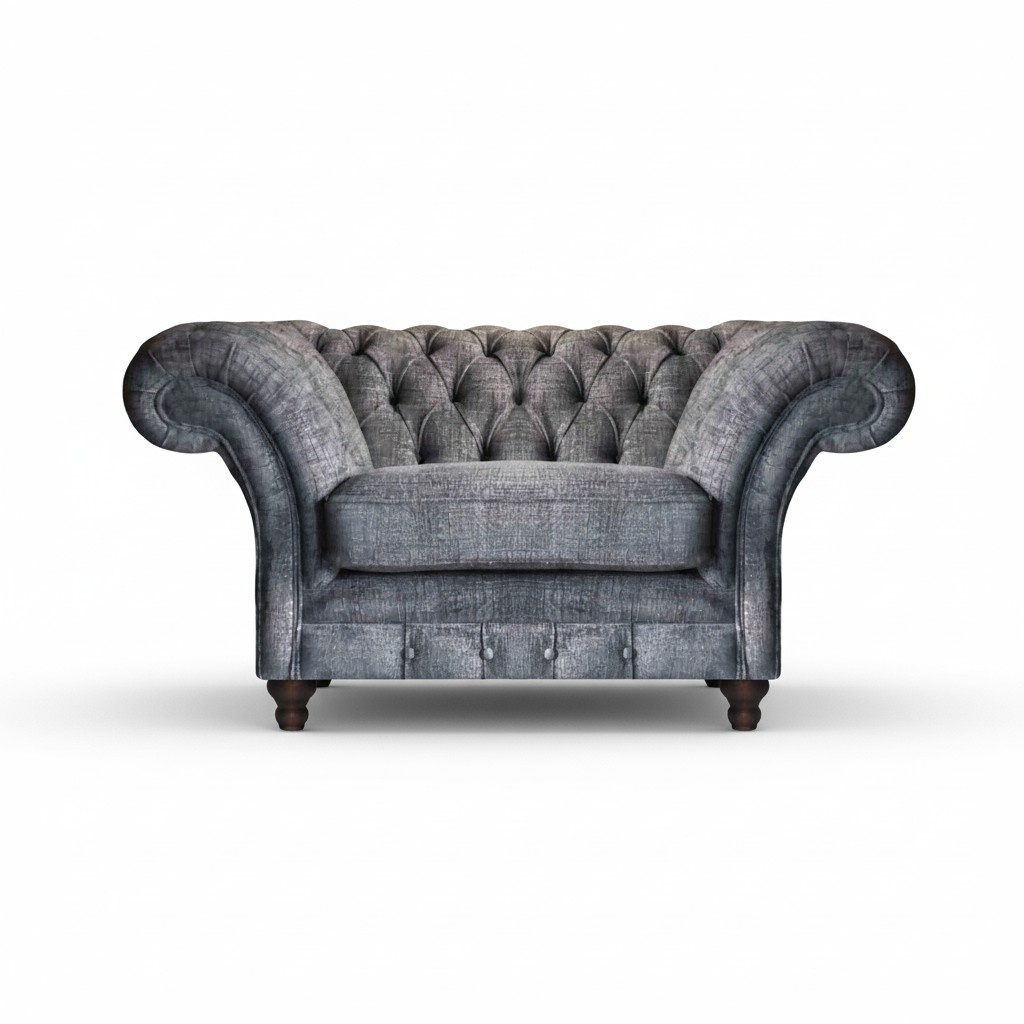 Grey Chesterfield armchair Exclusive armchair Living room furniture