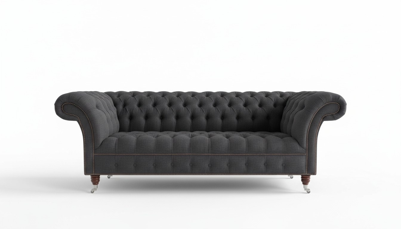 Gray designer sofa couch upholstery XXL textile leather 3 seater big sofas couches