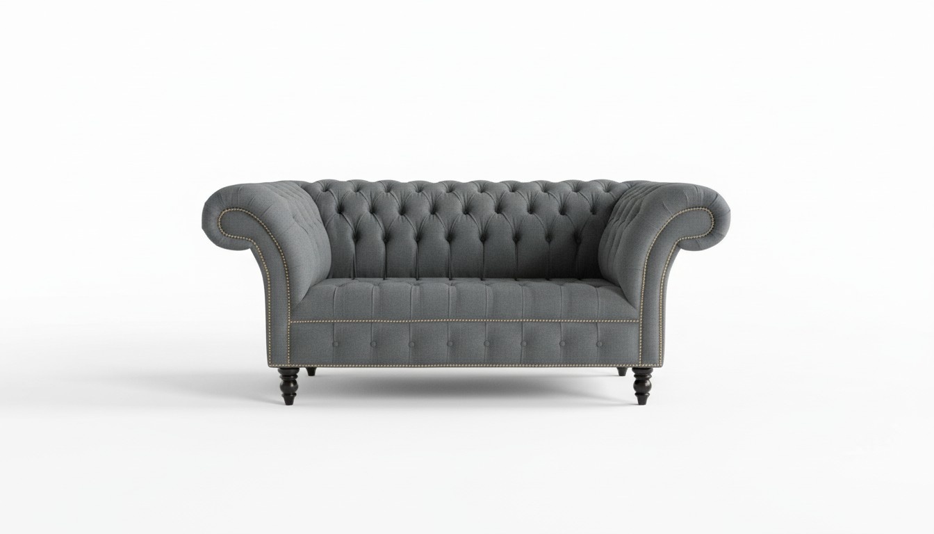 Gray designer sofa couch upholstery XXL 2 seater big sofas couches textile leather