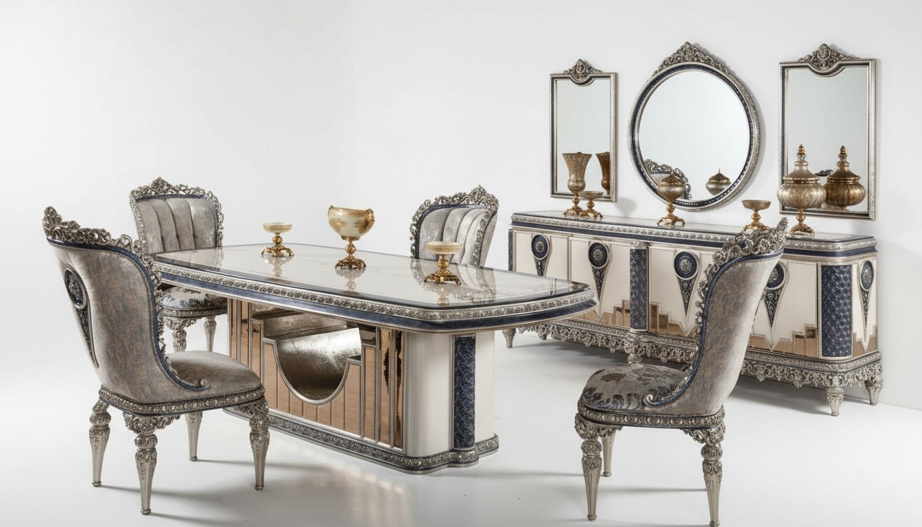 Gray dining room set classic dining room furniture dining table sideboard new