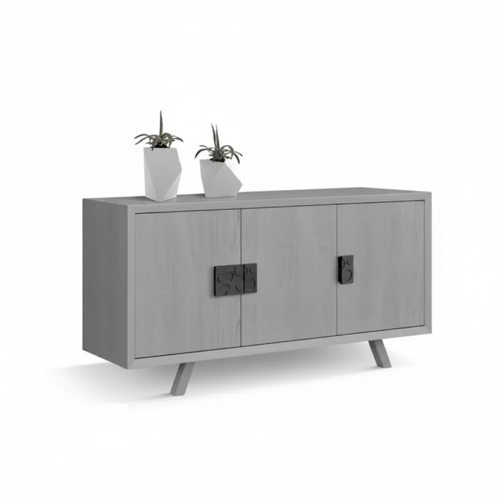 Gray luxury sideboard modern dresser stylish chest of drawers living room