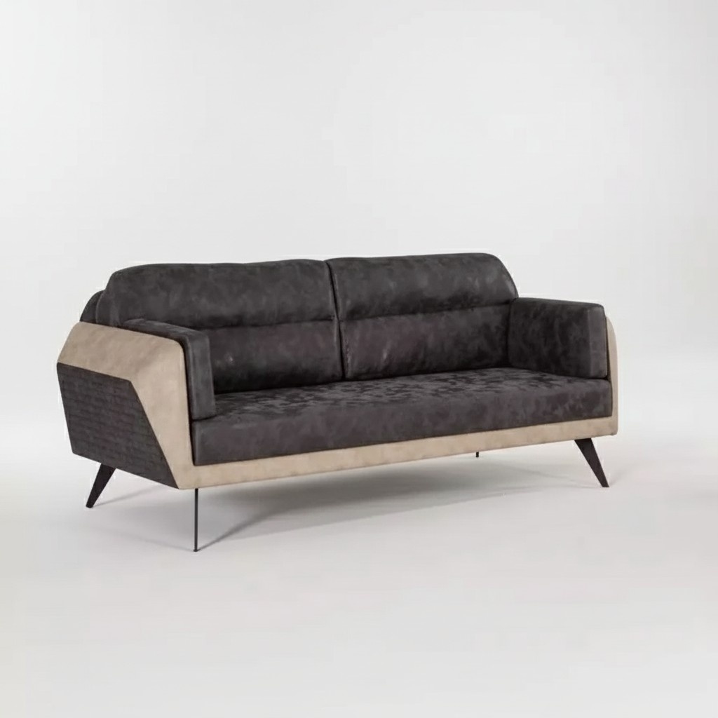 Grey luxury three seater study seater modern office furniture couch