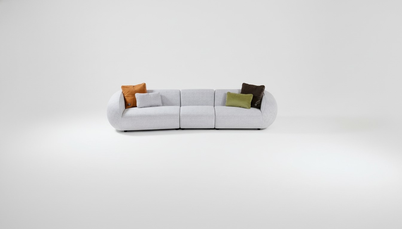 Grey Sofa Luxury Five Seater Living Room Couches Designer Upholstered