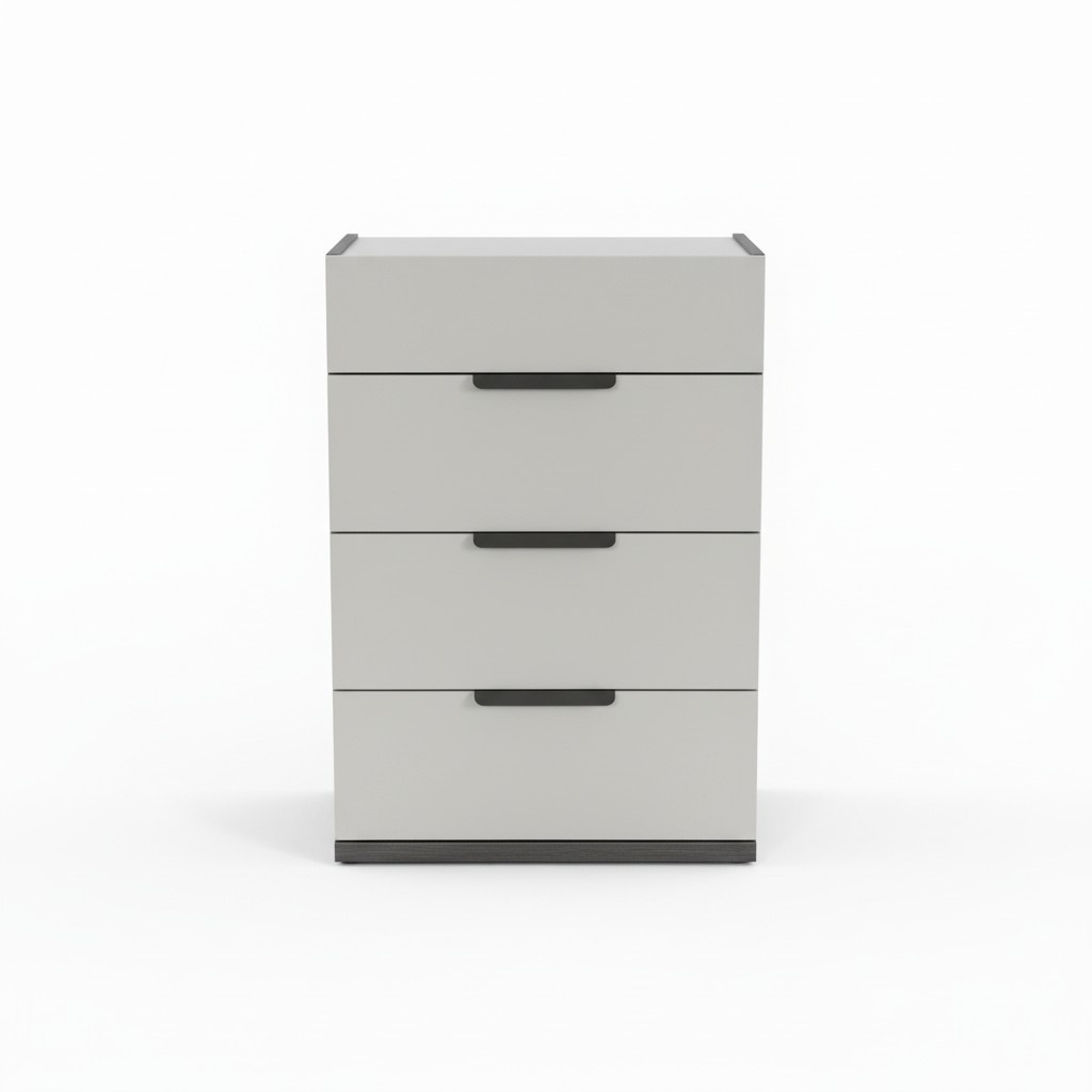 Grey and white fine chest of drawers bedroom designer wood 4-drawer furniture