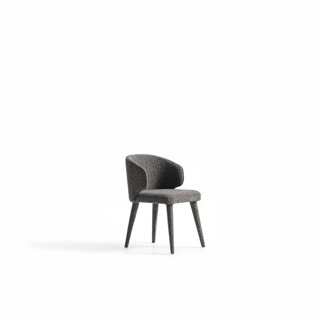 Gray wooden chair in modern design
