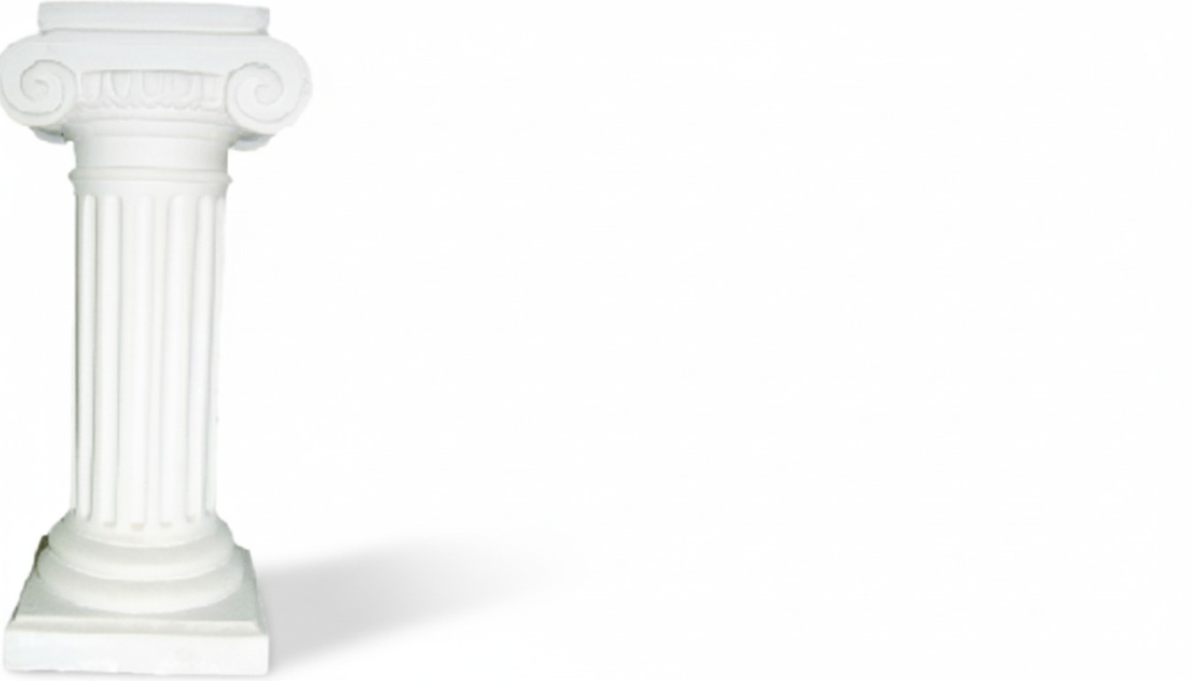 Decorative floor stand in antique greek ionic column style 25,5 cm height, model - 1024