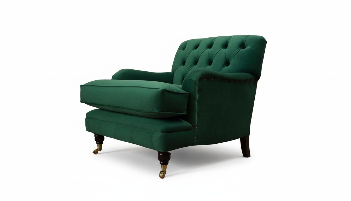 Green Armchair Living Room Design Elegant Furniture Classic 1 Seater Luxury