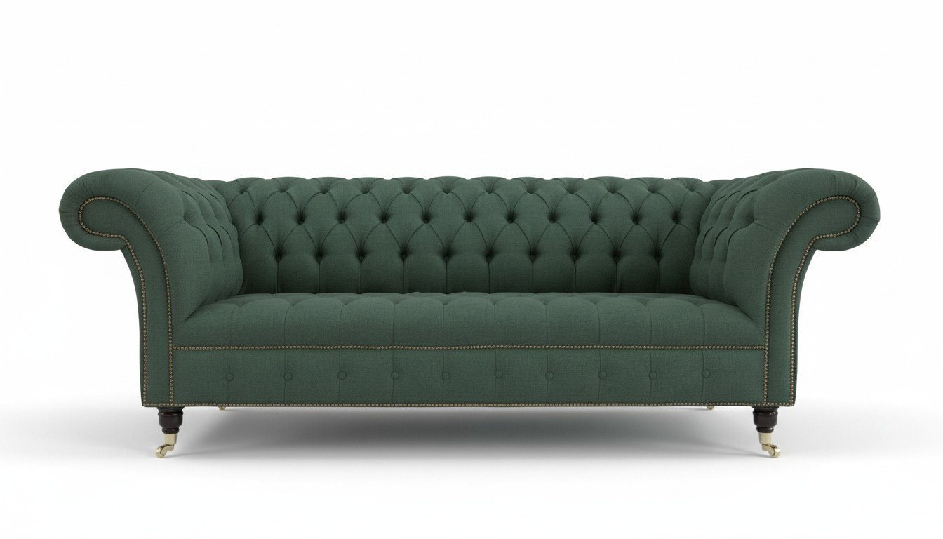 Green designer sofa couch upholstery XXL 3 seater big sofas couches textile leather