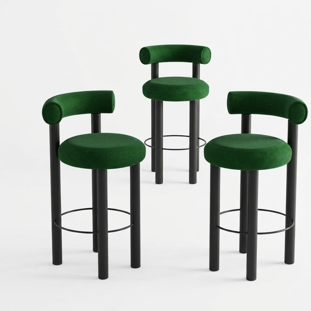 Green Modern Bar Chair Designer Lounge Chair Stylish Single Seater