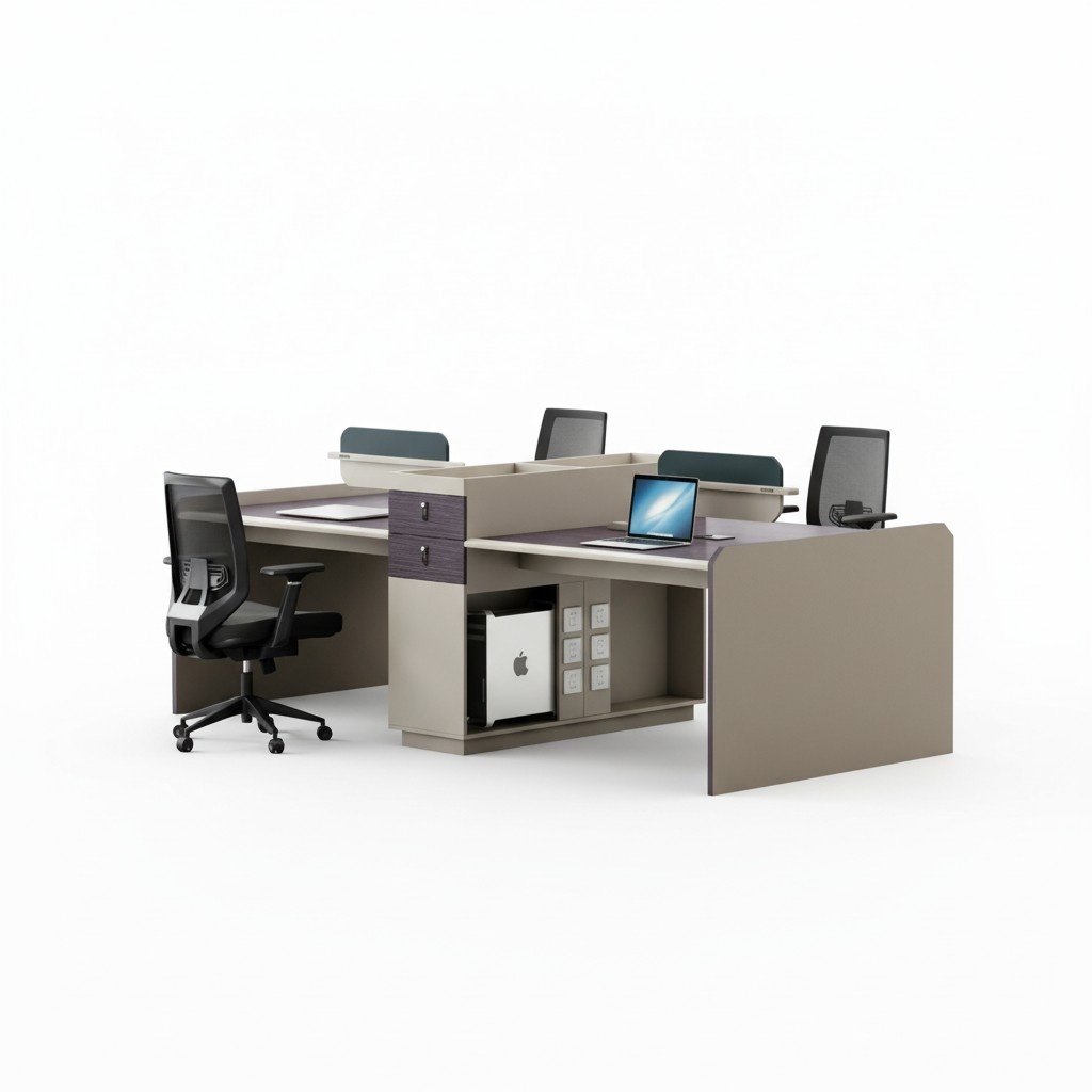 Group desk team workspace communal desk table furniture for 4 people
