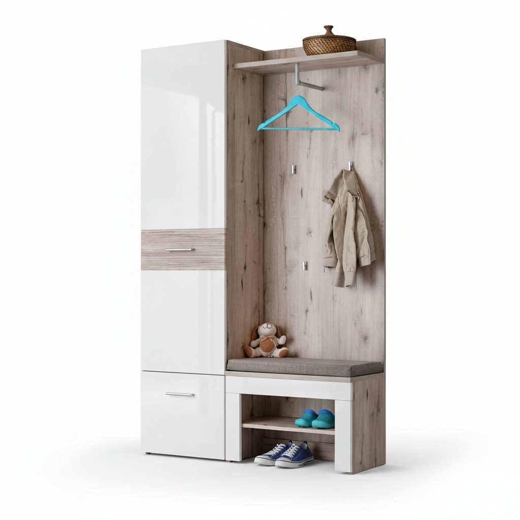 Hallway Wardrobe Set Modern Design Style Luxury Wardrobe Wood Furniture