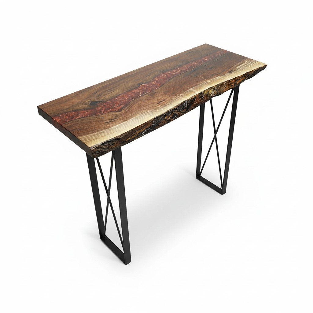 Handmade Solid Coffee Table Designer Table Epoxy Console Tables