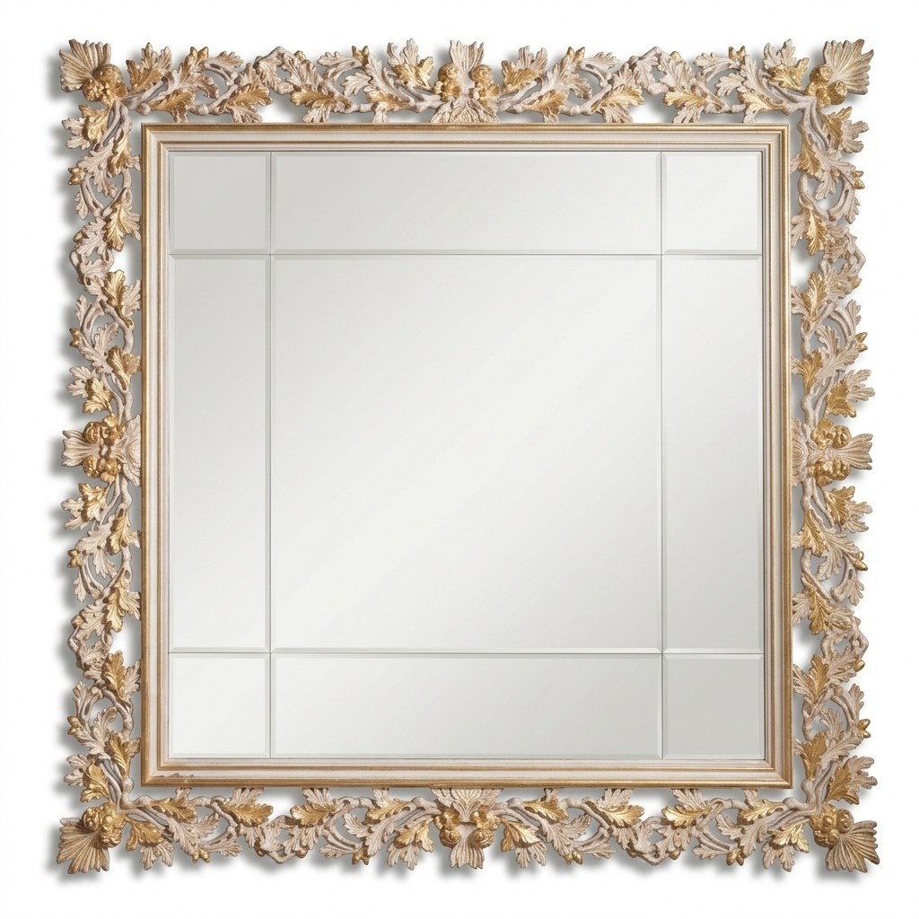 Handmade wall mirror mirror frame carved frame gold classic