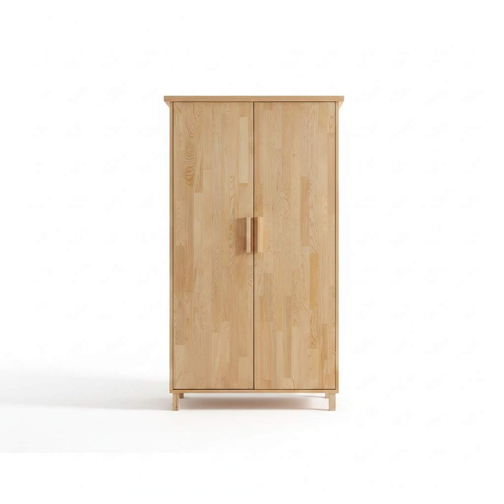 High-quality beige wardrobe Elegant 2-door bedroom cabinet