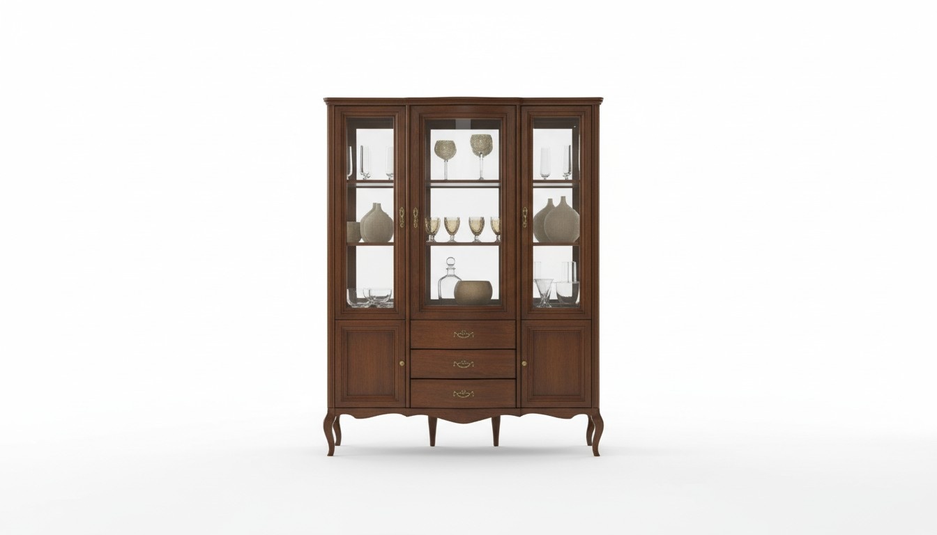 High-quality showcase cabinet wood glass showcases classic Italian furniture new