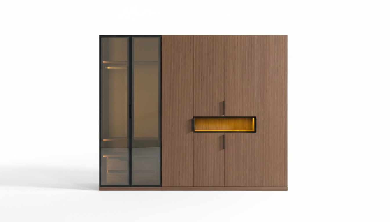 High Quality Wardrobe Exclusive Bedroom Furniture LED Cabinets