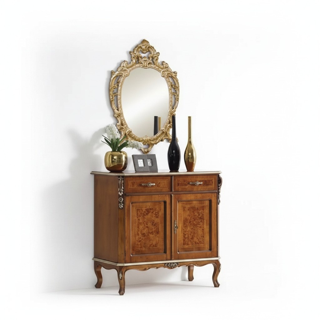 High Quality Luxury Classic Living Room Sideboard Wood Brown