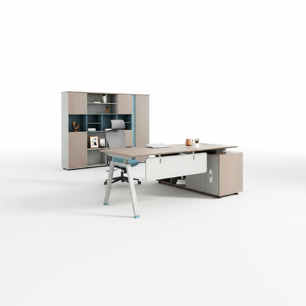 Home office desk office furniture desk cabinet office cabinet 2-piece.