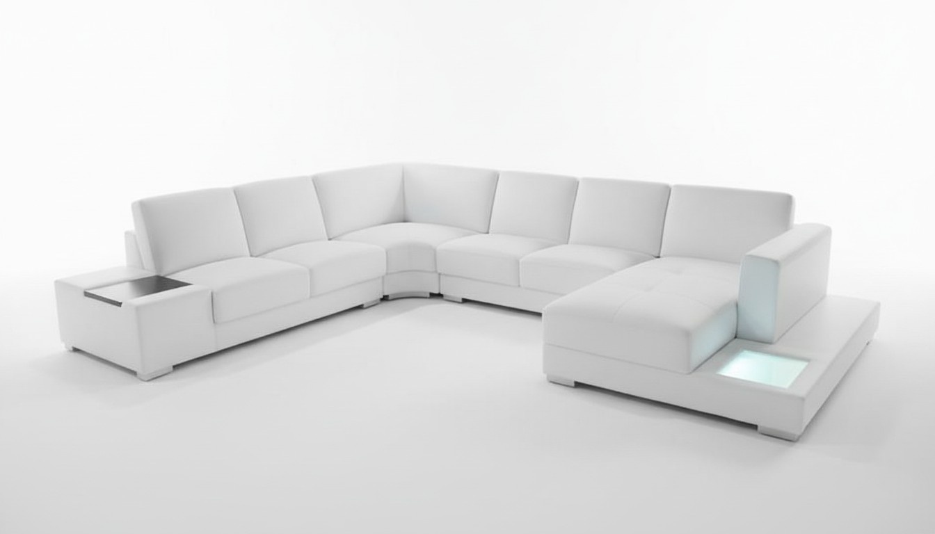 illuminated modern couches furniture corner set landscape seat sofa living room
