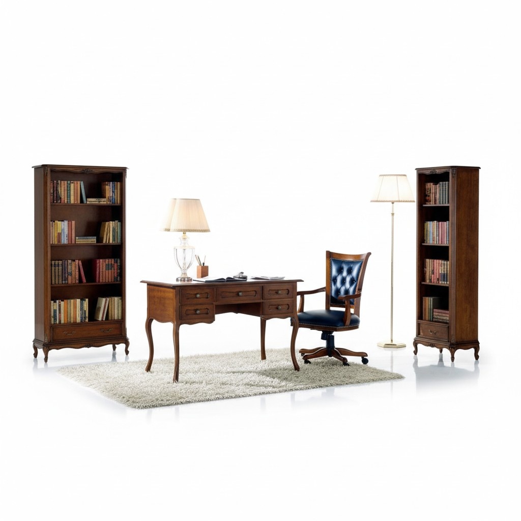 Italian Classic Wood Furniture Luxury Desk Office Furniture Style Baroque New