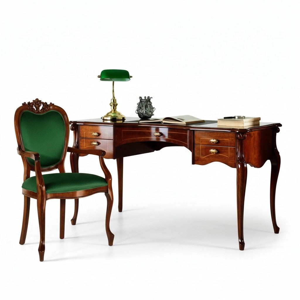 Italian Classic Wood Furniture Luxury Armchair Office Furniture Style Baroque Chair