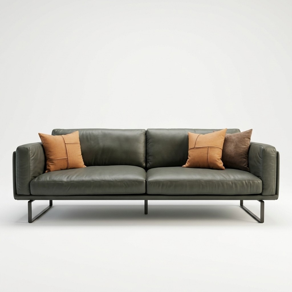 Italian Designer Furniture High Quality Three Seater Couch Upholstery Leather Sofa 3pc