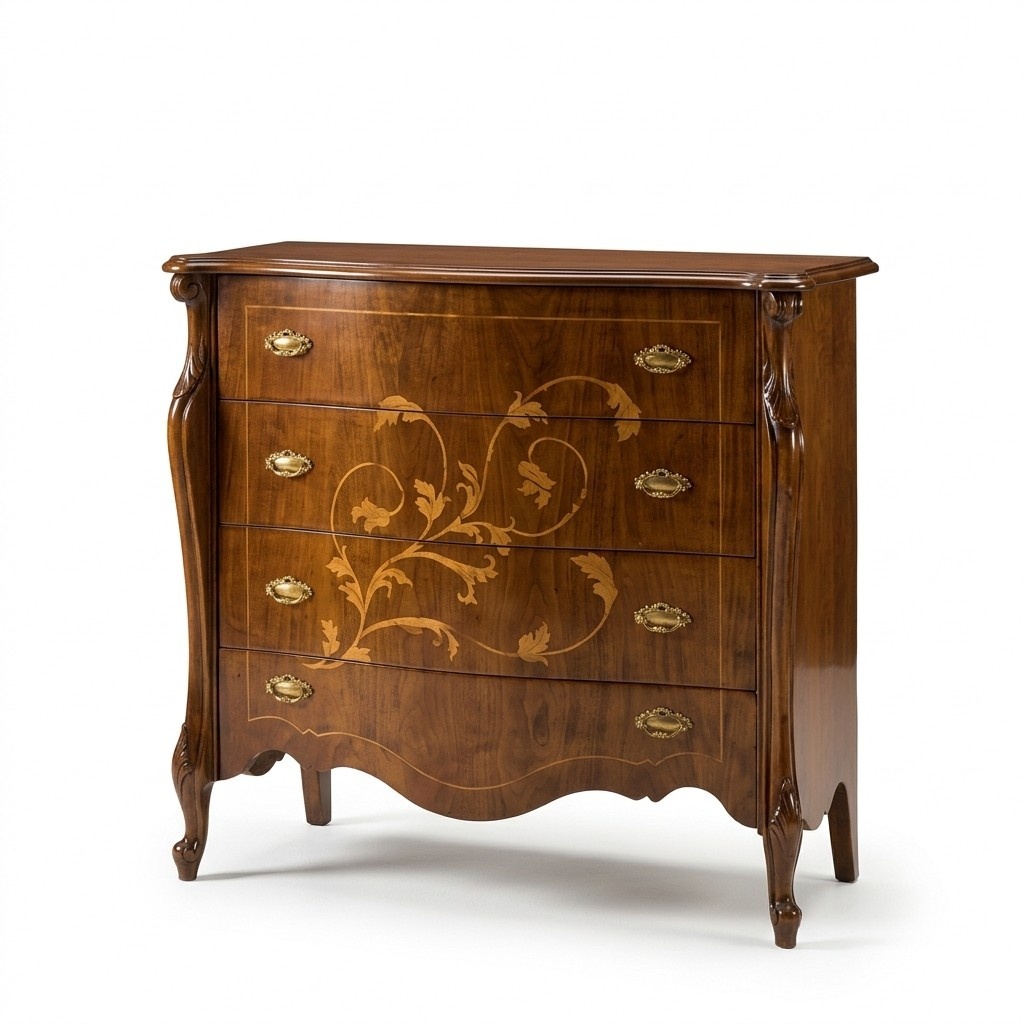 Italian furniture design chest of drawers sideboard brown luxury wood designer style baroque new